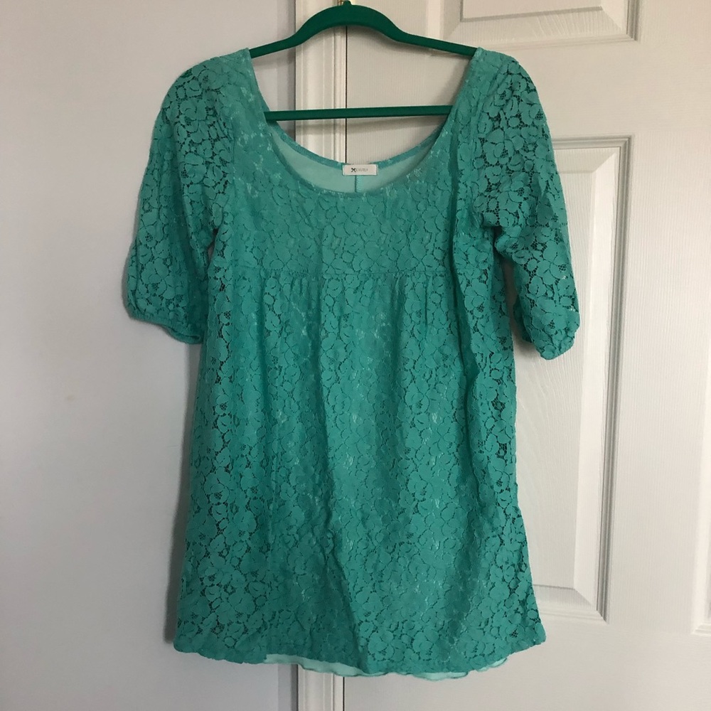 Teal Lace Dress